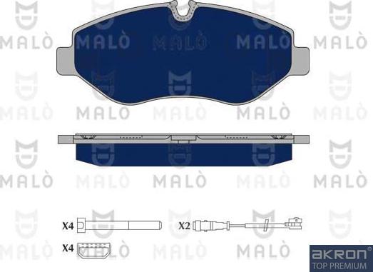 AKRON-MALÒ 1050230 - Kit de plaquettes de frein, frein à disque www.easy1motors.fr