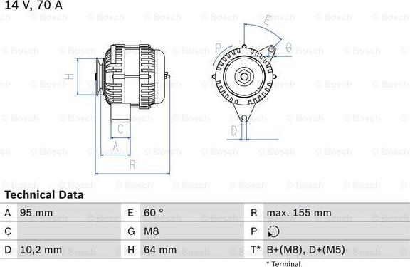 BOSCH 0 986 038 730 - Alternateur www.easy1motors.fr