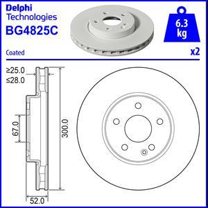 Delphi BG4825C - Disque de frein www.easy1motors.fr
