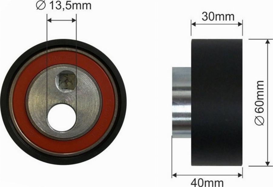 Fast FT44077 - Poulie-tendeur, courroie de distribution www.easy1motors.fr