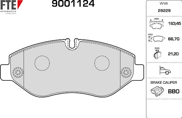 FTE 9001124 - Kit de plaquettes de frein, frein à disque www.easy1motors.fr