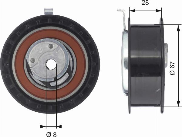 GATES T43052 - Poulie-tendeur, courroie de distribution www.easy1motors.fr