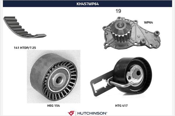 Hutchinson KH 457WP64 - Pompe à eau + kit de courroie de distribution www.easy1motors.fr