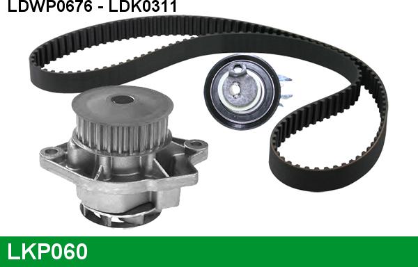 LUCAS LKP060 - Pompe à eau + kit de courroie de distribution www.easy1motors.fr