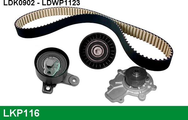 LUCAS LKP116 - Pompe à eau + kit de courroie de distribution www.easy1motors.fr
