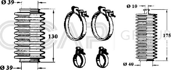 OCAP 0904100 - Jeu de joints-soufflets, direction www.easy1motors.fr