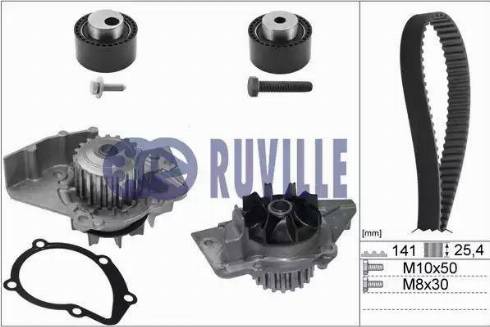 Ruville 55921711 - Pompe à eau + kit de courroie de distribution www.easy1motors.fr