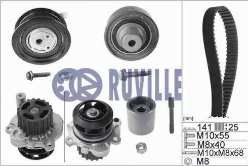 Ruville 55491731 - Pompe à eau + kit de courroie de distribution www.easy1motors.fr