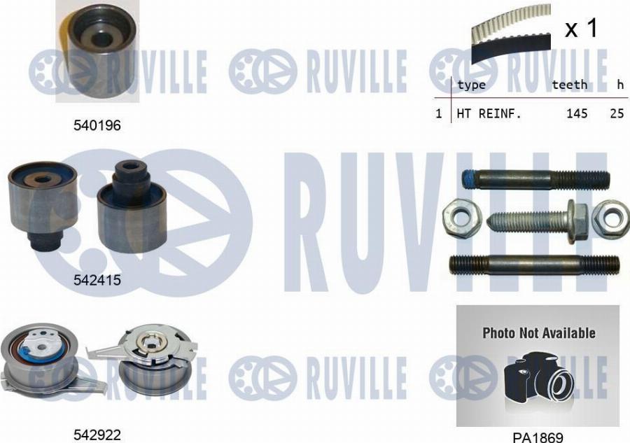 Ruville 5505063 - Pompe à eau + kit de courroie de distribution www.easy1motors.fr