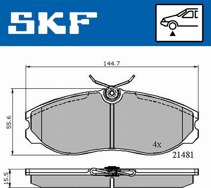 SKF VKBP 80603 - Kit de plaquettes de frein, frein à disque www.easy1motors.fr