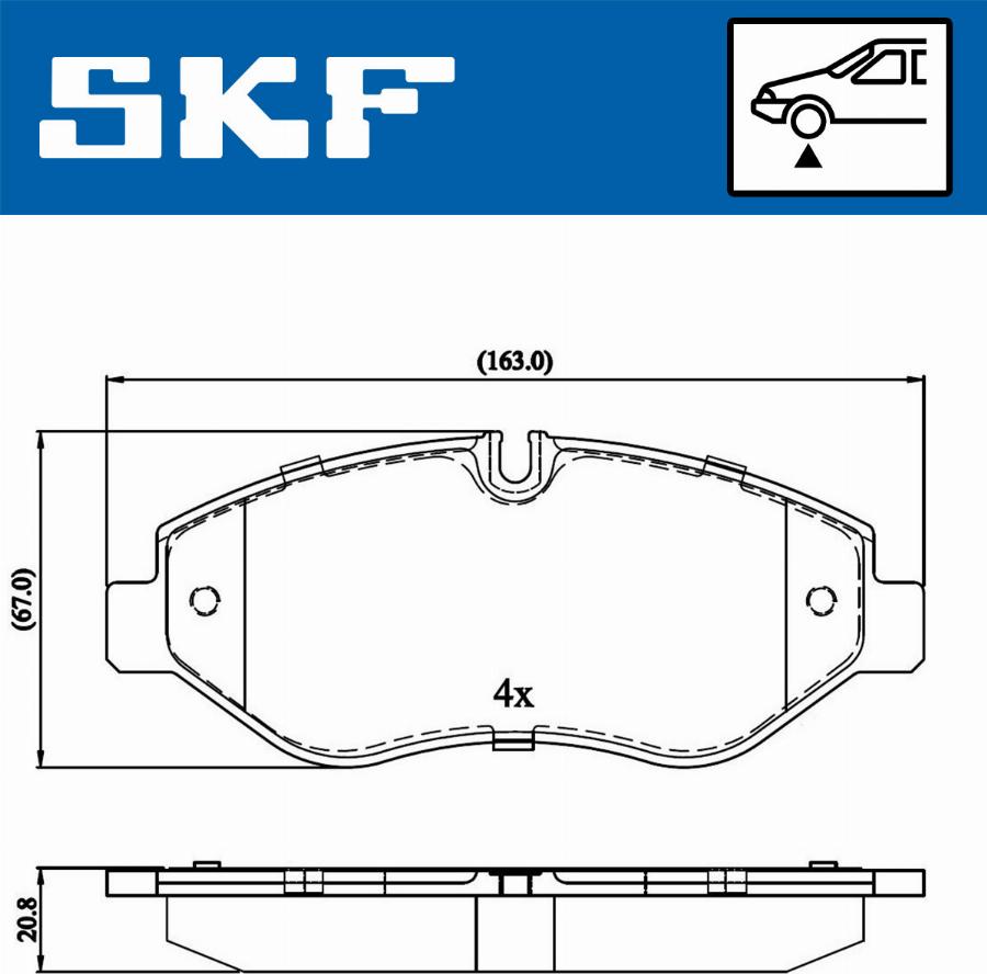 SKF VKBP 80089 - Kit de plaquettes de frein, frein à disque www.easy1motors.fr