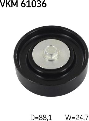 SKF VKM 61036 - Poulie renvoi / transmission, courroie trapézoïdale à nervures www.easy1motors.fr