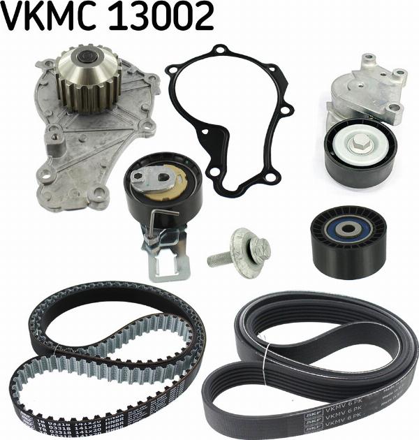 SKF VKMC 13002 - Pompe à eau + kit de courroie de distribution www.easy1motors.fr