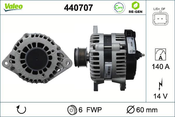 VALEO 440707 - Alternateur www.easy1motors.fr