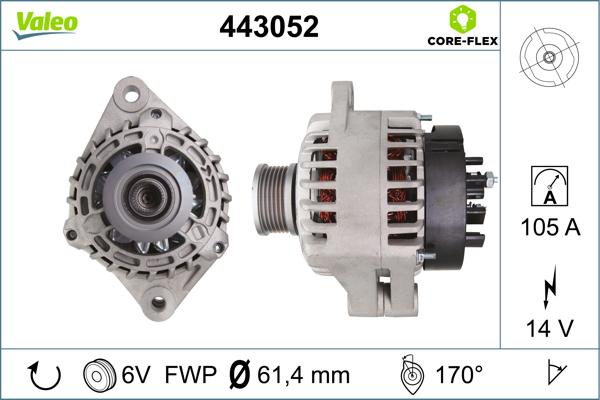 VALEO 443052 - Alternateur www.easy1motors.fr