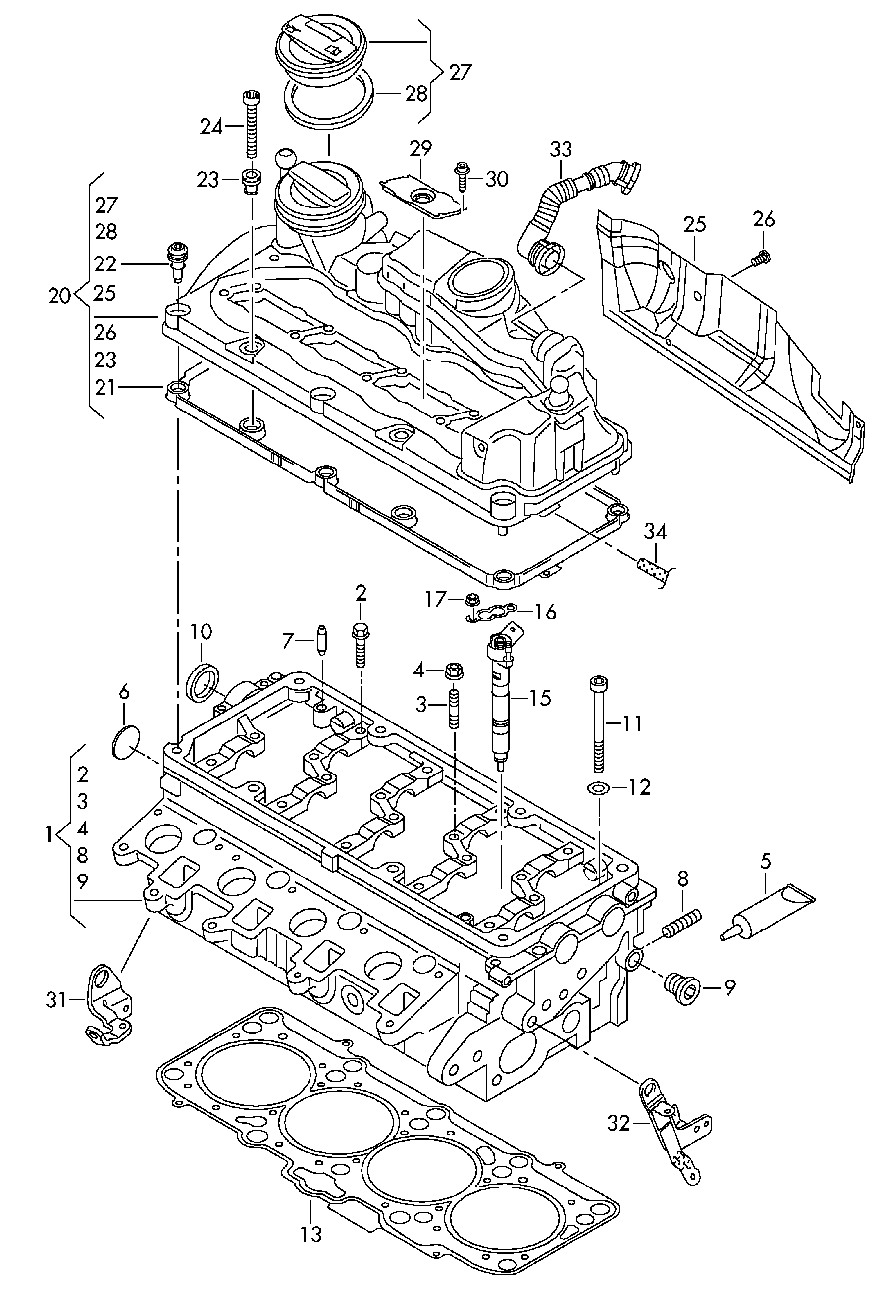 VAG 03L 103 383 AQ - Cylinder head gasket www.easy1motors.fr